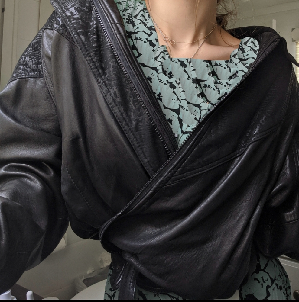 REAL LEATHER Perfect vintage black jacket